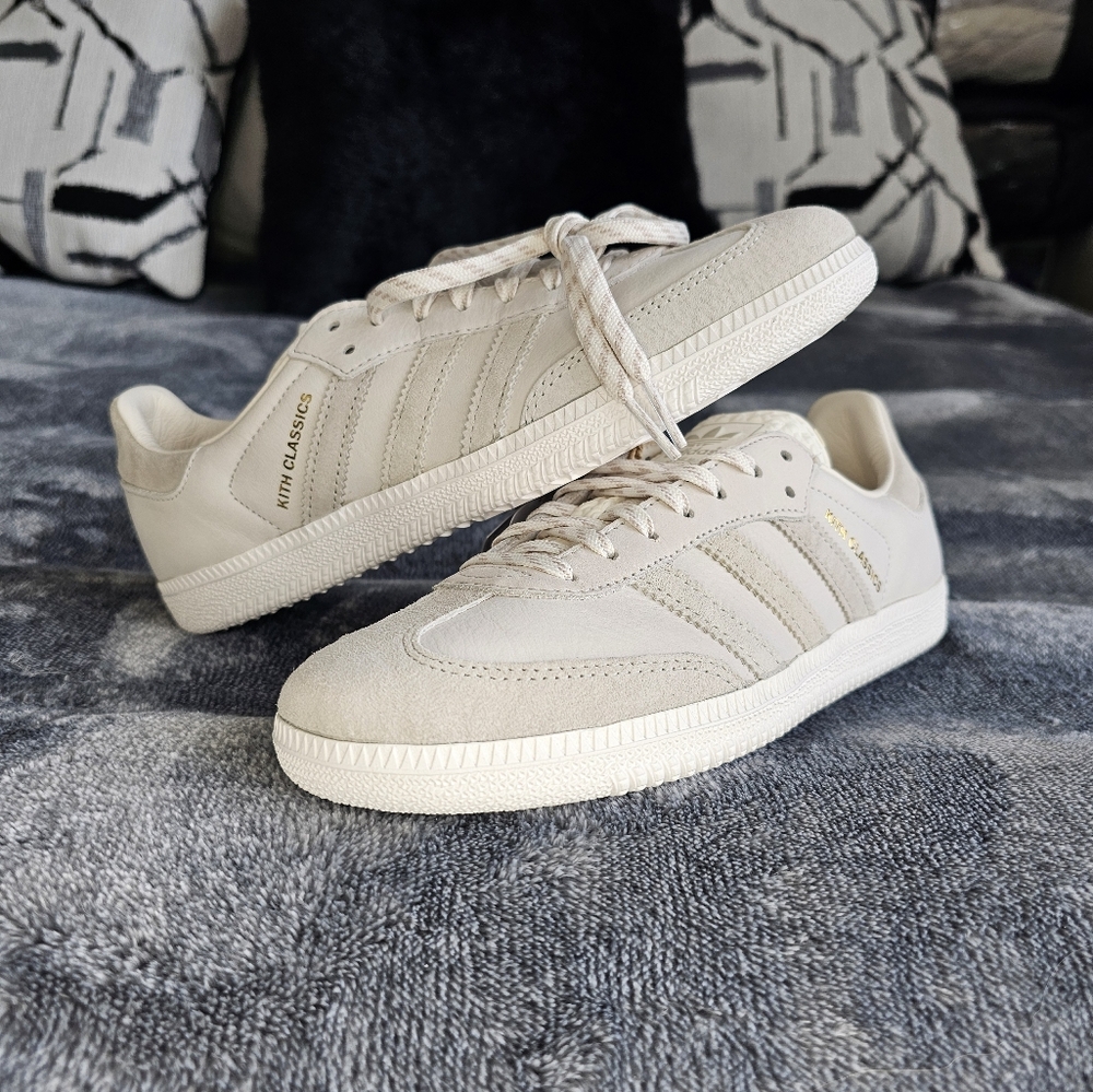Kith Classics Adidas Samba OG Cloud White Orbit Grey Size US 7 M NWB
